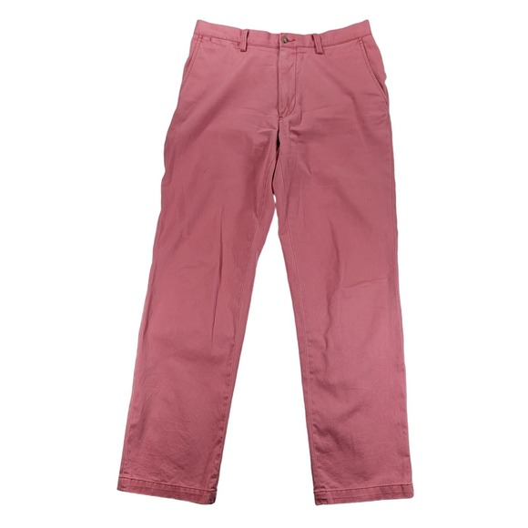 Polo Ralph Lauren Pants Mens 32x32 Pink Classic Fit Casual Flat Front Chino - Picture 1 of 9